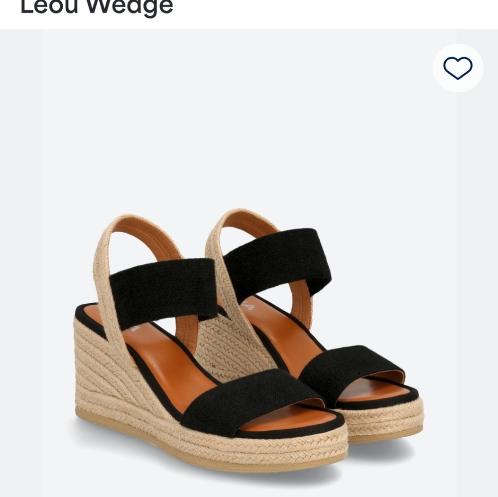 MIA Black and Tan Wedge Sandals with Strappy Design
